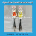 Cutely spoon with ceramic rabbit handle